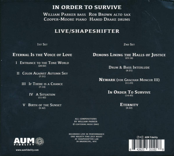Live / Shapeshifter - Parker, William