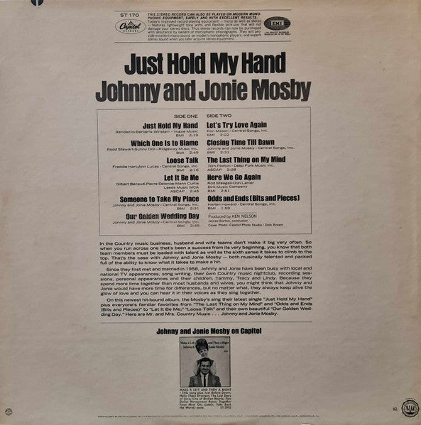 Just Hold My Hand - Mosby, Johnny & Jonie