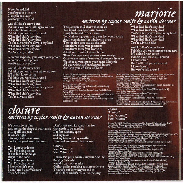 Evermore - Swift, Taylor