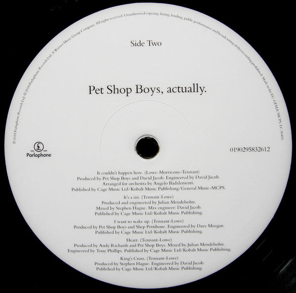Actually - Pet Shop Boys