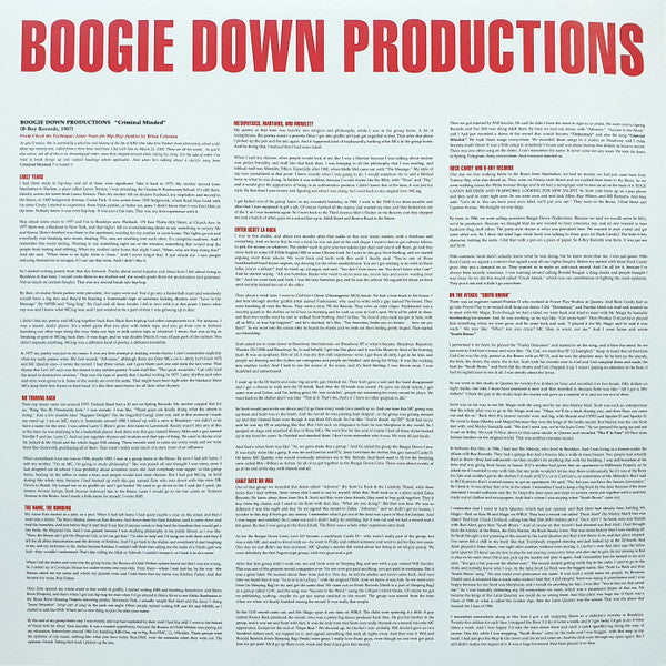 Criminal Minded - Boogie Down Productions