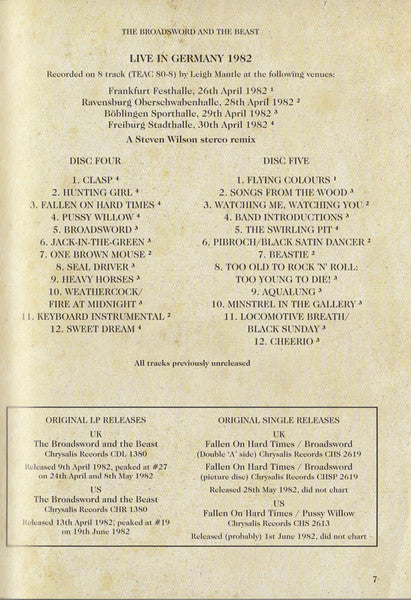 The Broadsword And The Beast - Jethro Tull