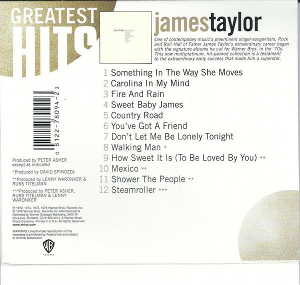 Greatest Hits - Taylor, James