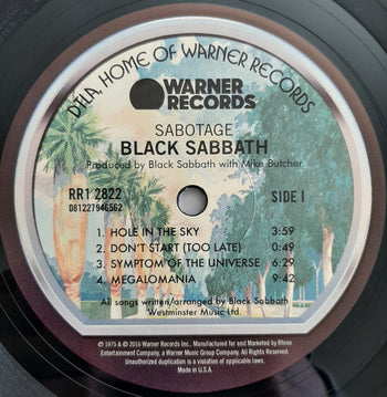 Sabotage [180 Gram Limited Edition Vinyl] - Black Sabbath