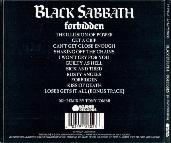 Forbidden (2024 Tony Iommi Remix) - Black Sabbath