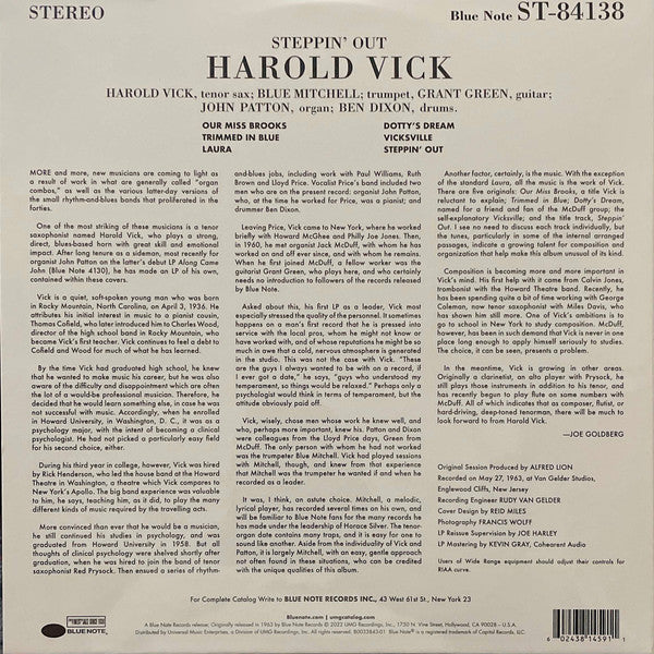Steppin' Out - Vick, Harold