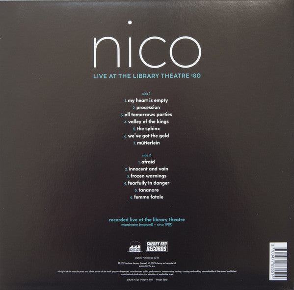 Live At The Library Theatre '80 - Nico