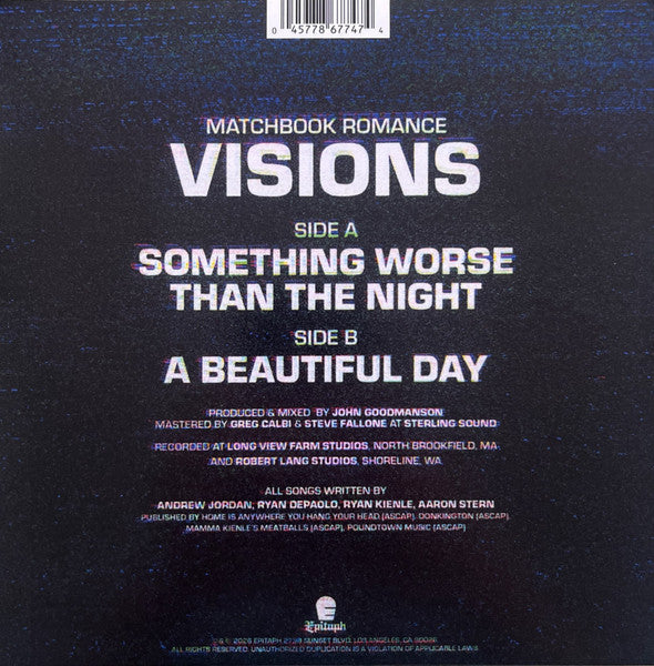 VISIONS (RSD) - MATCHBOOK ROMANCE