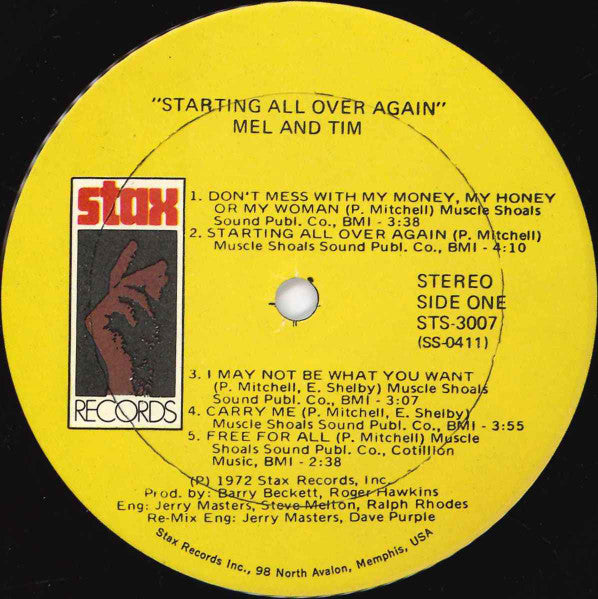 Starting All Over Again - Mel & Tim