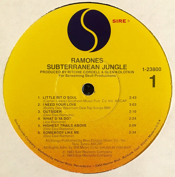 Subterranean Jungle - Ramones