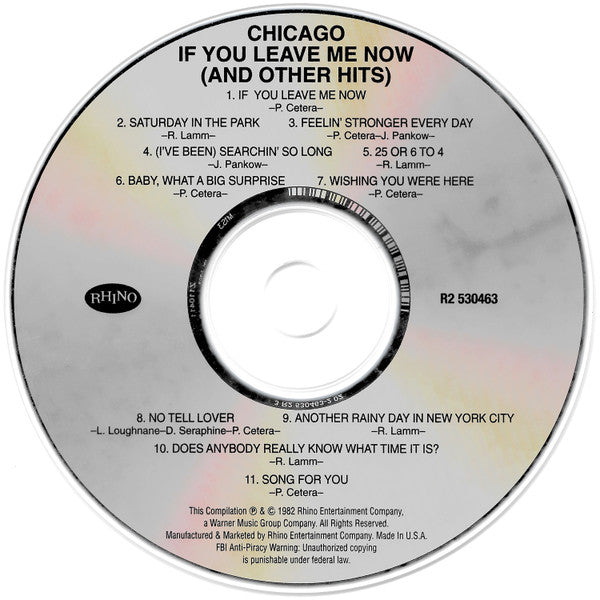If You Leave Me Now and Other Hits - Chicago [CD]