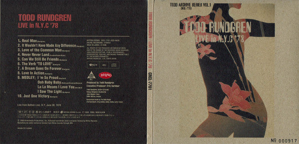 Live In N.Y.C '78 - Rundgren, Todd