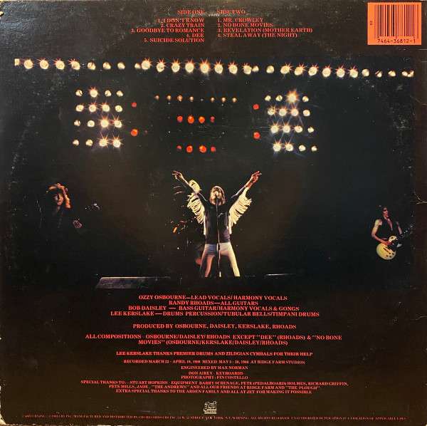 Blizzard Of Ozz - Osbourne, Ozzy