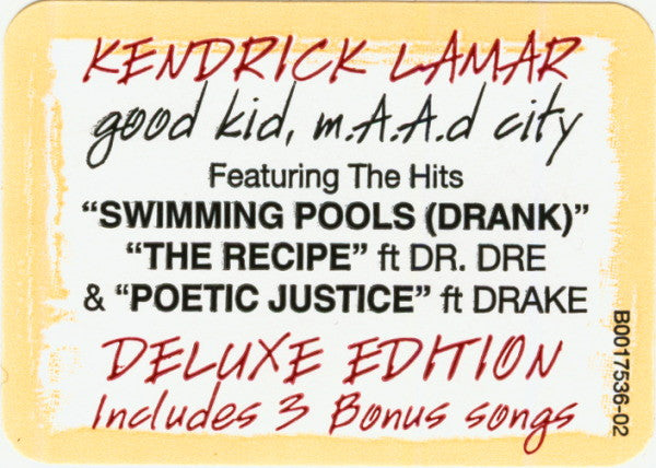 Good Kid, Maad City - Lamar, Kendrick