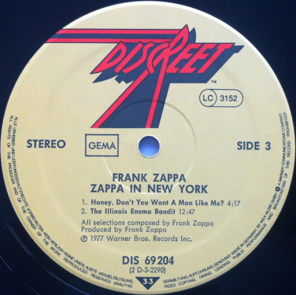 Zappa In New York - Zappa, Frank