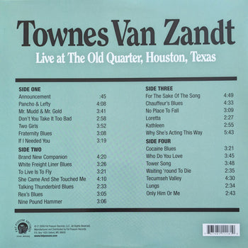 Live At The Old Quarter, Houston, Texas - Van Zandt, Townes