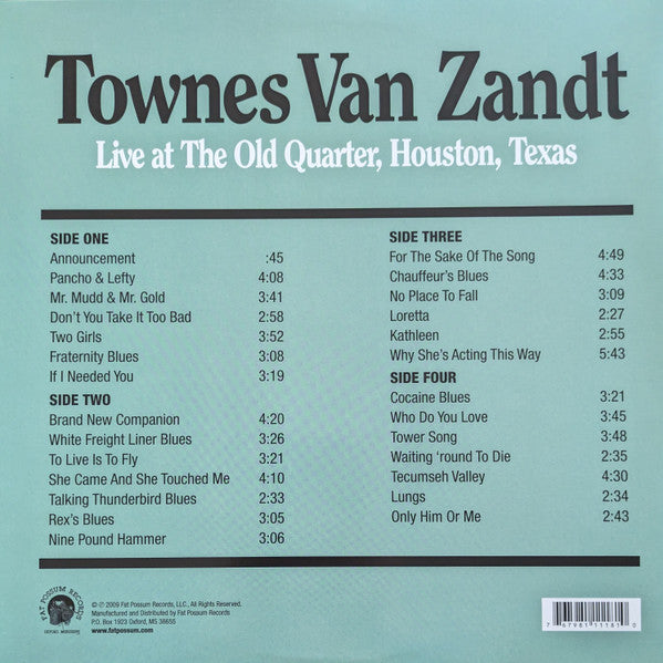 Live At The Old Quarter, Houston, Texas - Van Zandt, Townes
