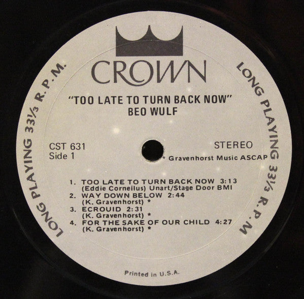 Too Late To Turn Back Now - Beo Wulf