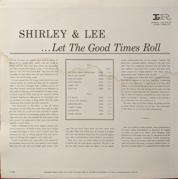 Let The Good Times Roll - Shirley And Lee