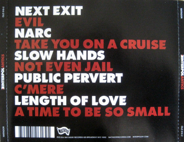 Antics - Interpol [CD]