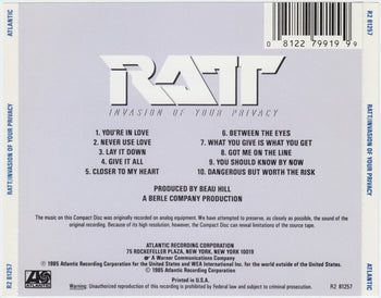 Invasion Of Privacy - Ratt