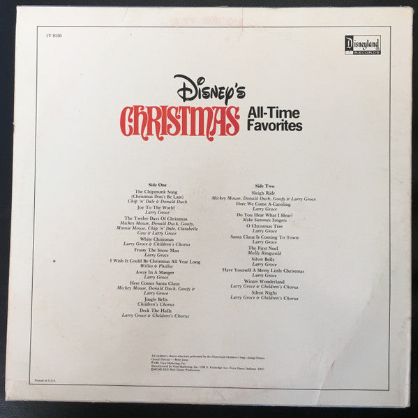 Disney's Christmas All-Time Favorites - Disneyland Children's Sing-Along Chorus