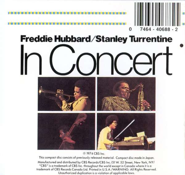 In Concert - Hubbard, Freddie / Turrentine, Stanley