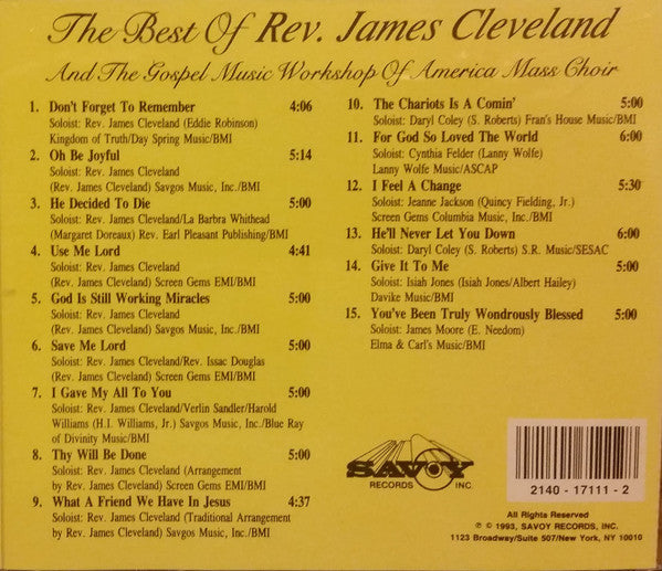 Best Of Rev James Cleveland & Gmwa - Cleveland, James