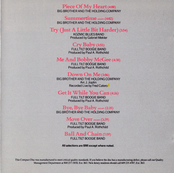 Greatest Hits - Joplin, Janis