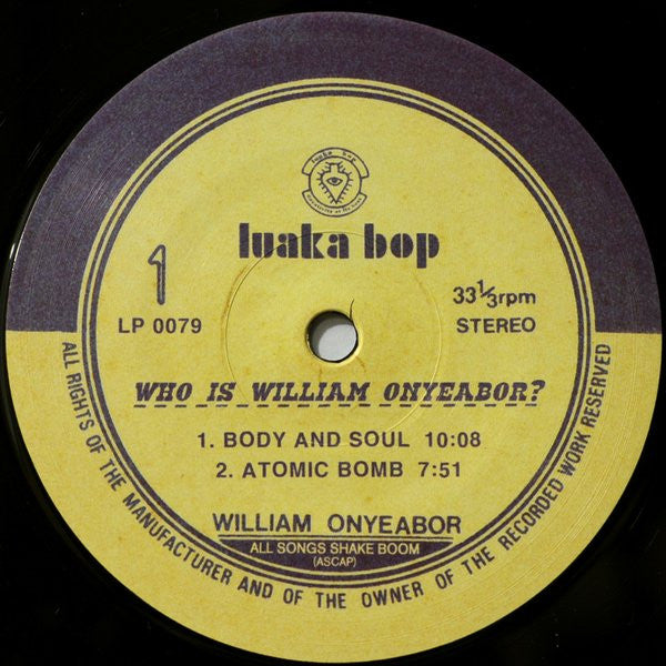 Who Is William Onyeabor? - Onyeabor, William