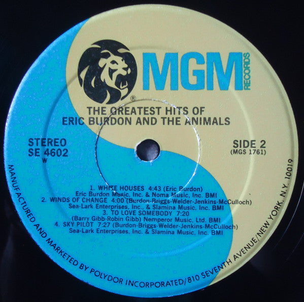 The Greatest Hits Of Eric Burdon And The Animals - Burdon, Eric And The Animals