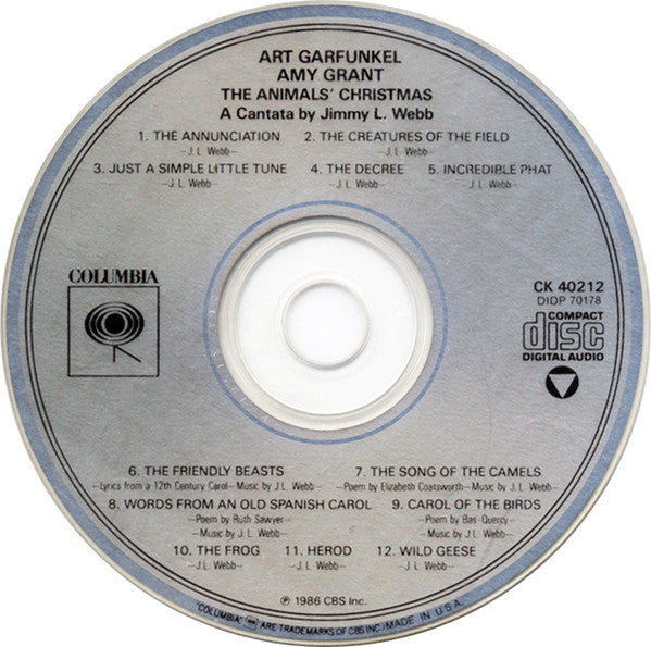 The Animals' Christmas By Jimmy Webb - Garfunkel, Art