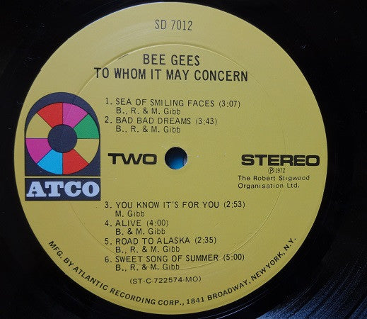 To Whom It May Concern - Bee Gees