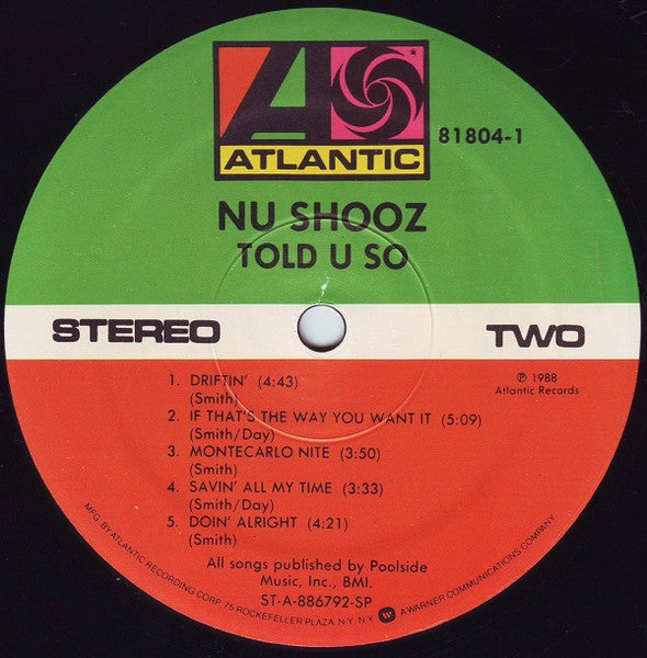 Told U So - Nu Shooz