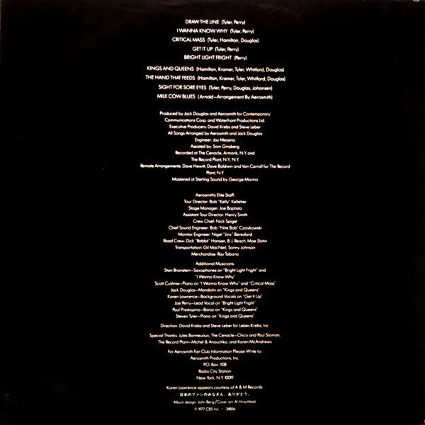 Draw The Line - Aerosmith