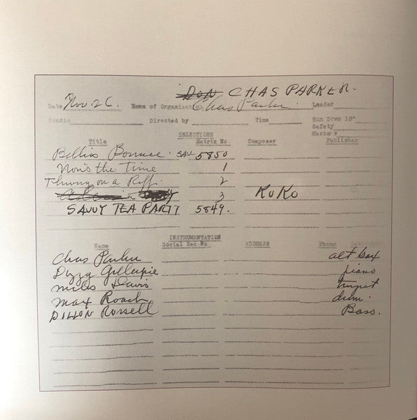 The Complete Savoy Studio Sessions - Parker, Charlie