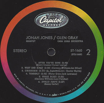 Jonah Jones And The Quartet / Glen Gray And The Ca - Jones, Jonah Quartet