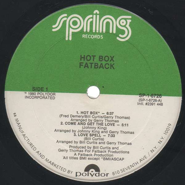 Hot Box - The Fatback Band