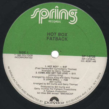 Hot Box - The Fatback Band