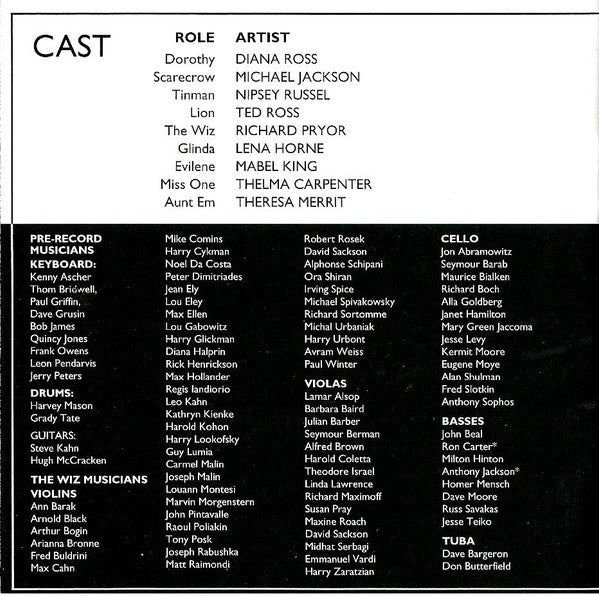 The Wiz (Original Soundtrack) - Various