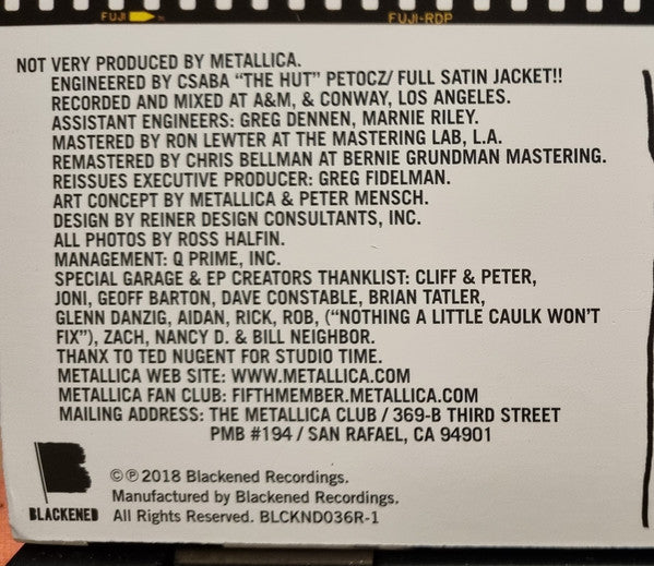 The 5.98 Ep - Garage Days Re-Revisited - Metallica
