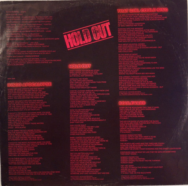 Hold Out - Browne, Jackson