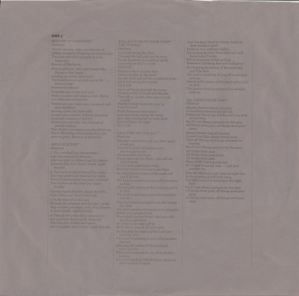All Things Must Pass - Harrison, George