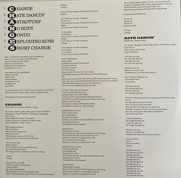 Changes [Limited Edition Recycled Black Wax LP] - King Gizzard & The Lizard Wizard