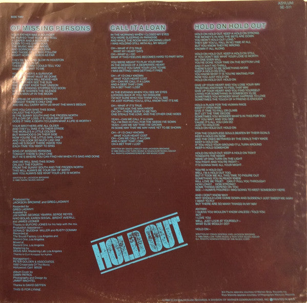 Hold Out - Browne, Jackson