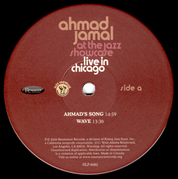 AT THE JAZZ SHOWCASE: LIVE IN CHICAGO (RSD) - JAMAL,AHMAD