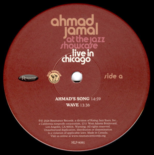 AT THE JAZZ SHOWCASE: LIVE IN CHICAGO (RSD) - JAMAL,AHMAD