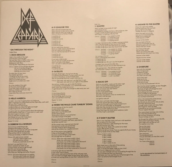 On Through The Night - Def Leppard