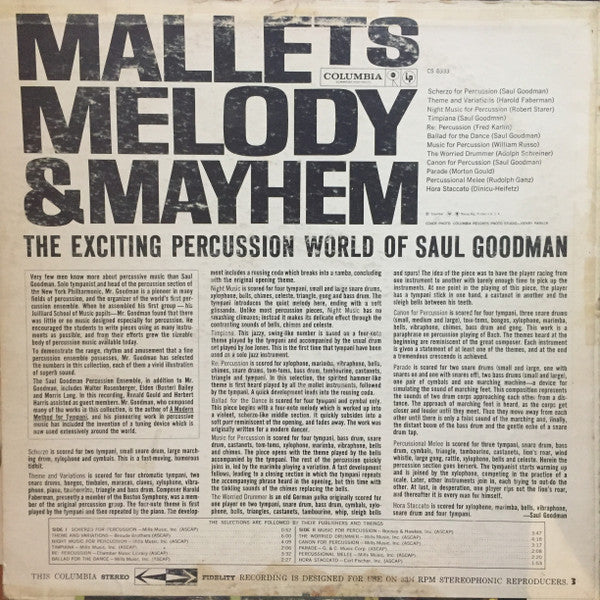 Mallets Melody & Mayhem - The Exciting Percussion  - Goodman, Saul