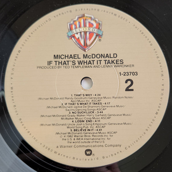 If That's What It Takes - Mcdonald, Michael
